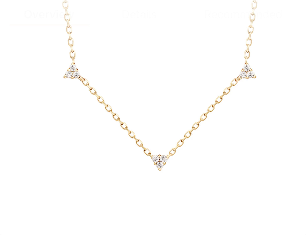 14k Tridiam Diamonds Necklace